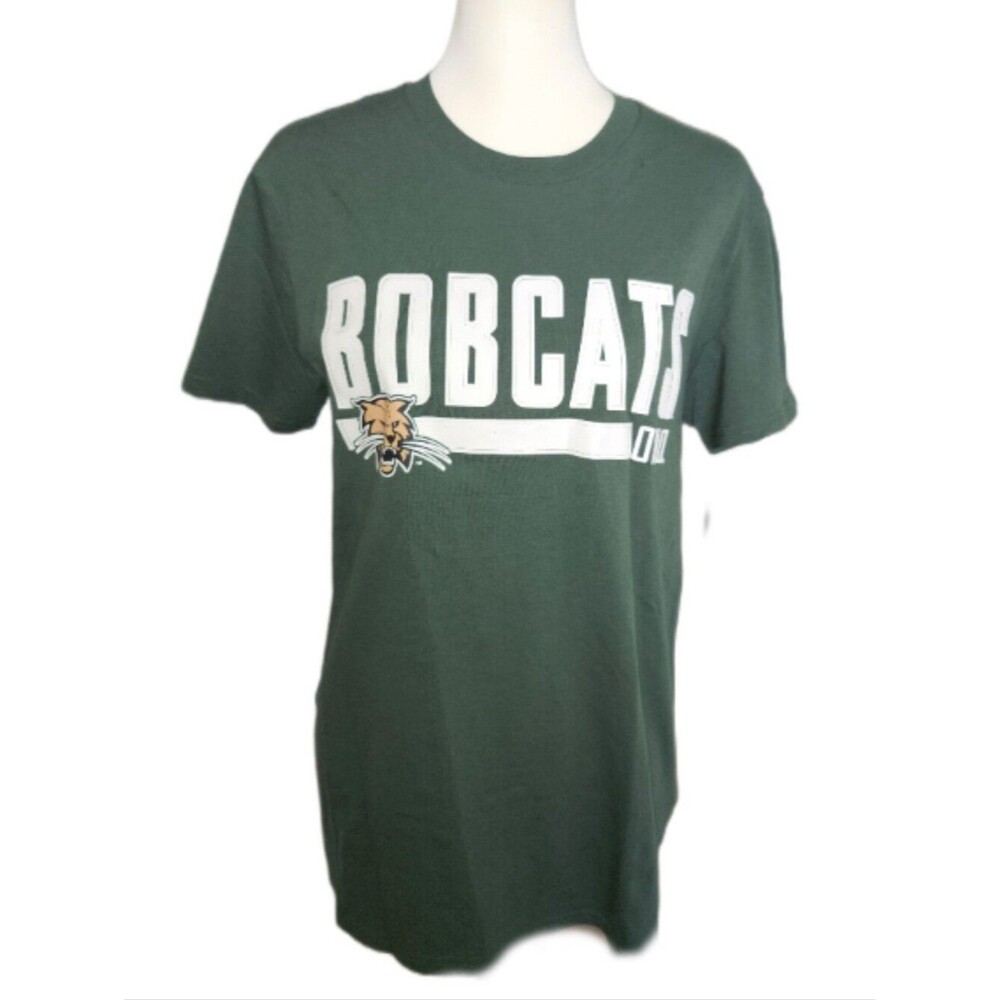 Ohio University Bobcats Short Sleeved Tee T-shirt, Raised Vinyl Lettering, M